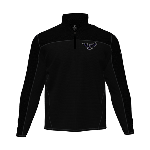 [CUS-DFW-QTRZ-PER-LSL-BLK-AS-LOGO2] Quarter Zip Pullover (Adult S, Black, Logo 2)