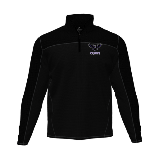 [CUS-DFW-QTRZ-PER-LSL-BLK-AS-LOGO3] Quarter Zip Pullover (Adult S, Black, Logo 3)