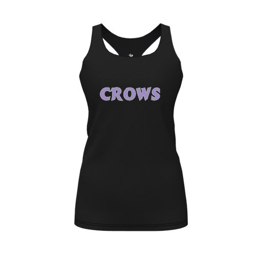 [CUS-DFW-RCBK-PER-BLK-FYS-LOGO1] Racerback Tank Top (Female Youth S, Black, Logo 1)