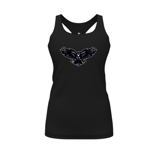 [FT0TRBBK-FYS-LOGO2] Decker Racerback Tank Top (Female Youth S, Black, Logo 2)