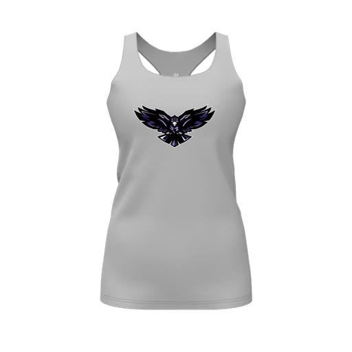 [CUS-DFW-RCBK-PER-GRY-FYS-LOGO2] Racerback Tank Top (Female Youth S, Gray, Logo 2)
