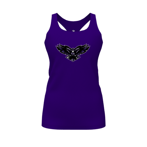 [FT0TRBPP-FYS-LOGO2] Decker Racerback Tank Top (Female Youth S, Purple, Logo 2)