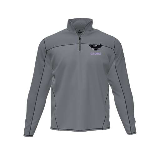 [CUS-DFW-QTRZ-PER-LSL-GRY-AS-LOGO3] Quarter Zip Pullover (Adult S, Gray, Logo 3)