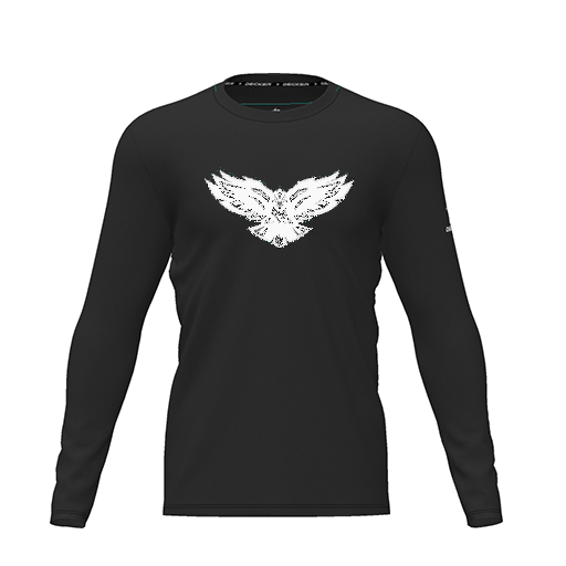 [CUS-DRIF-TEES-PER-CNK-LSL-BLK-YXS-LOGO2] Dri Fit Performance T-Shirt (Youth XS, Black, Logo 2, Long Sleeve)