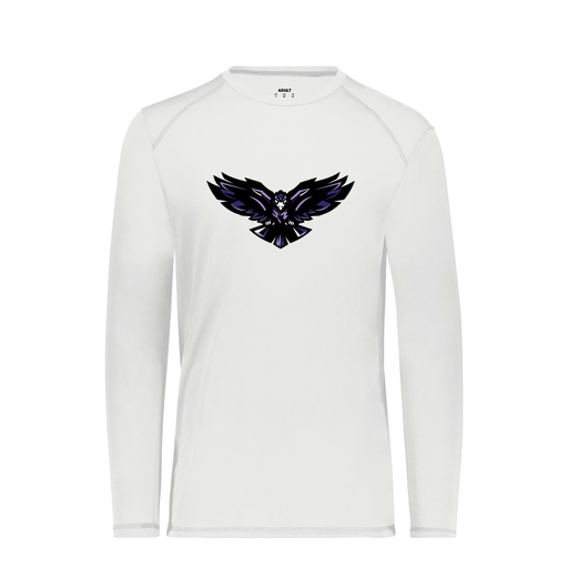 [6845.005.S-LOGO2] Men's SoftTouch Long Sleeve (Adult S, White, Logo 2)