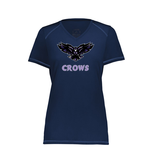 [6844.065.XS-LOGO3] Women's SoftTouch Short Sleeve (Female Adult XS, Navy, Logo 3)