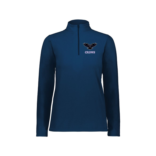 [6864.065.XS-LOGO3] Ladies MicroFleece 1/4 Zip Pullover (Female Adult XS, Navy, Logo 3)