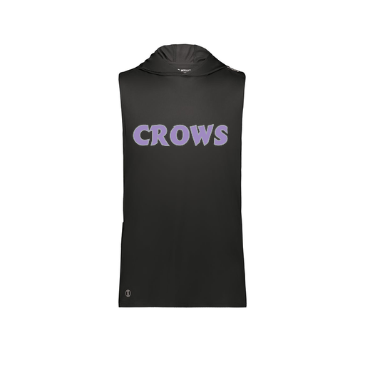 [222590.080.XS-LOGO1] Men's CoolDry Sleeveless Hoodie (Adult XS, Black, Logo 1)