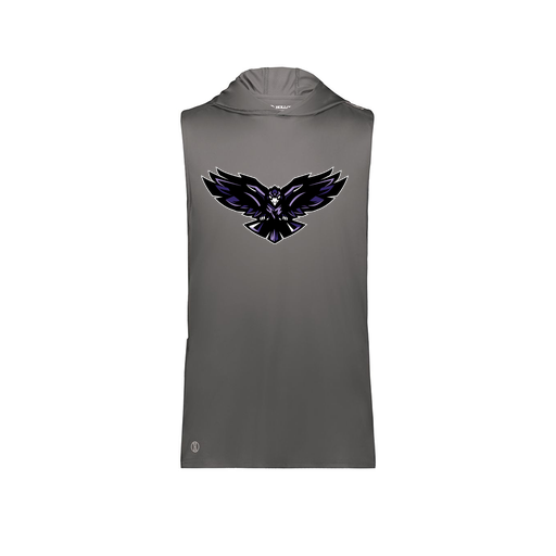 [222590.98D.XS-LOGO2] Men's CoolDry Sleeveless Hoodie (Adult XS, Gray, Logo 2)