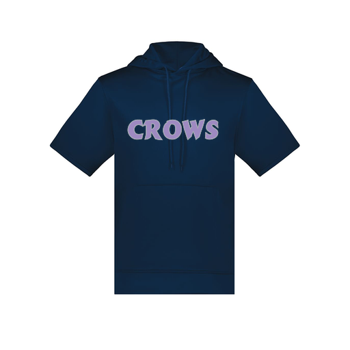 [6871.065.S-LOGO1] Men's Dri Fit Short Sleeve Hoodie (Adult S, Navy, Logo 1)