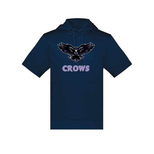 [6871.065.S-LOGO3] Men's Dri Fit Short Sleeve Hoodie (Adult S, Navy, Logo 3)