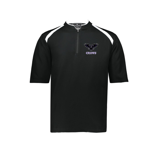 [229581-AS-BLK-LOGO3] Men's Dugout Short Sleeve Pullover (Adult S, Black, Logo 3)