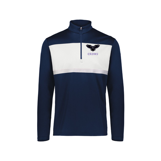 [222691.301.S-LOGO3] Youth Bold 1/4 Zip Pullover (Youth S, Navy, Logo 3)