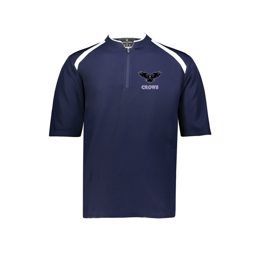 [229681-YS-NVY-LOGO3] Youth Dugout Short Sleeve Pullover (Youth S, Navy, Logo 3)