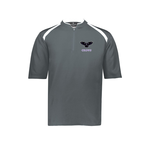 [229681-YS-GRY-LOGO3] Youth Dugout Short Sleeve Pullover (Youth S, Gray, Logo 3)