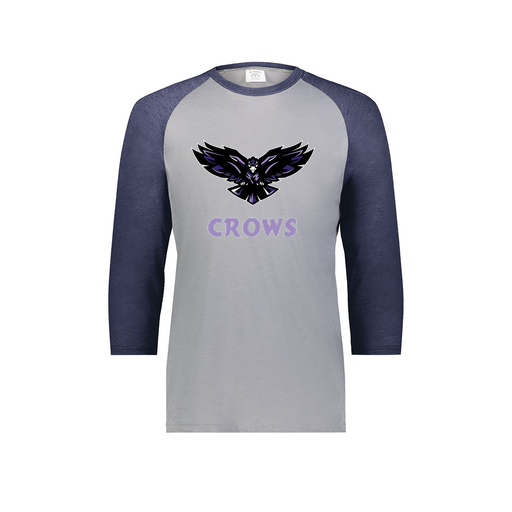 [6880.29V.S-LOGO3] Youth Vintage 3/4 T-Shirt (Youth S, Navy, Logo 3)