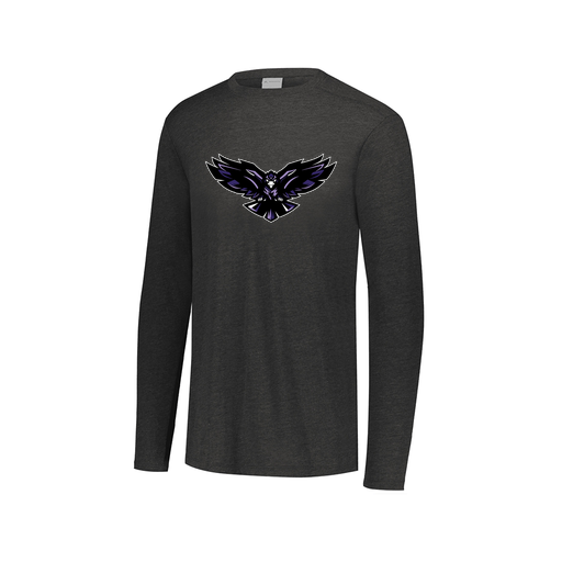 [FTLCUBBK-AXS-LOGO2] Decker Men's Tri-Blend T-Shirt - Long Sleeve (Adult XS, Black, Logo 2)