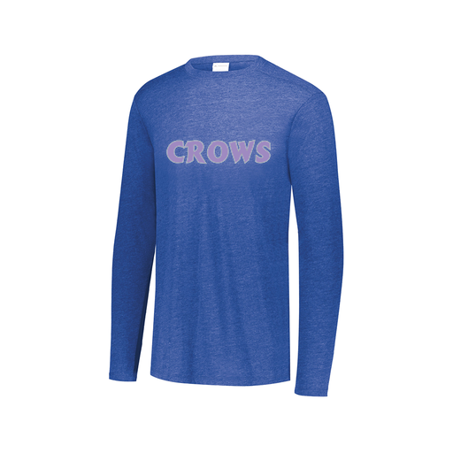 [FTLCUBRY-AXS-LOGO1] Decker Men's Tri-Blend T-Shirt - Long Sleeve (Adult XS, Royal, Logo 1)