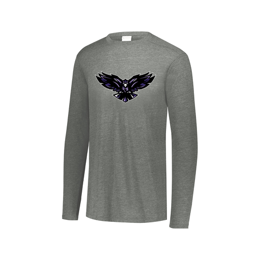 [FTLCUBGY-AXS-LOGO2] Decker Men's Tri-Blend T-Shirt - Long Sleeve (Adult XS, Gray, Logo 2)