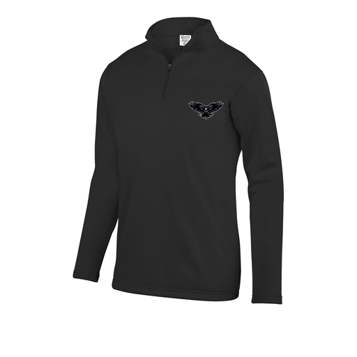 [FOLQFFBK-AS-LOGO2] Decker Men's FlexFleece 1/4 Zip (Adult S, Black, Logo 2)