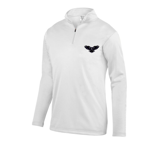 [FOLQFFWH-AS-LOGO2] Decker Men's FlexFleece 1/4 Zip (Adult S, White, Logo 2)
