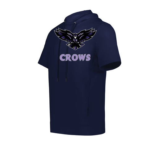 [222505.065.S-LOGO3] Men's Venturs Soft Knit Short Sleeve Hoodie (Adult S, Navy, Logo 3)