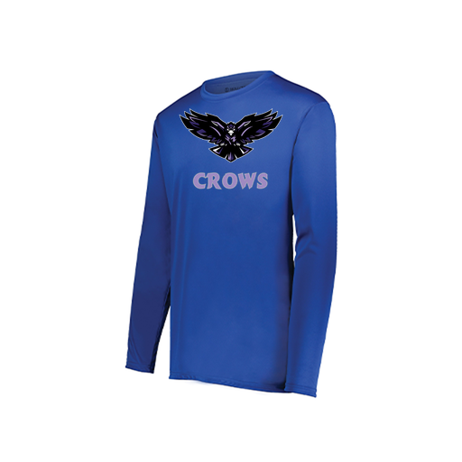 [222823.060.S-LOGO3] Youth LS Smooth Sport Shirt (Youth S, Royal, Logo 3)