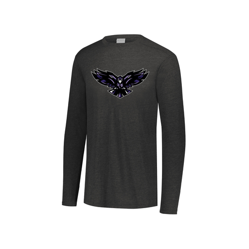 [FTLCUBBK-YS-LOGO2] Decker Youth Tri-Blend T-Shirt - Long Sleeve (Youth S, Black, Logo 2)