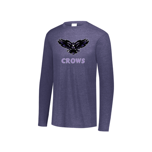 [3076.72N.S-LOGO3] Youth LS Ultra-blend T-Shirt (Youth S, Navy, Logo 3)