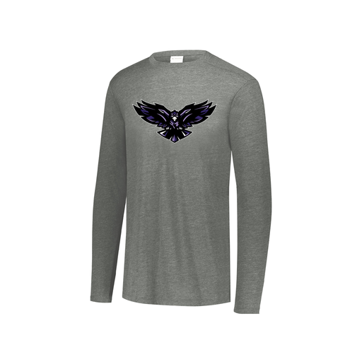 [FTLCUBGY-YS-LOGO2] Decker Youth Tri-Blend T-Shirt - Long Sleeve (Youth S, Gray, Logo 2)