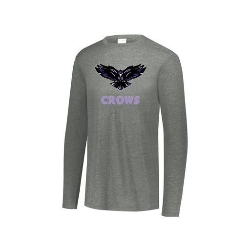 [FTLCUBGY-YS-LOGO3] Decker Youth Tri-Blend T-Shirt - Long Sleeve (Youth S, Gray, Logo 3)