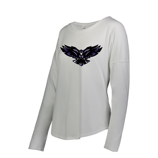 [FTLCUBWH-FAS-LOGO2] Decker Women's Tri-Blend T-Shirt - Long Sleeve (Female Adult S, White, Logo 2)