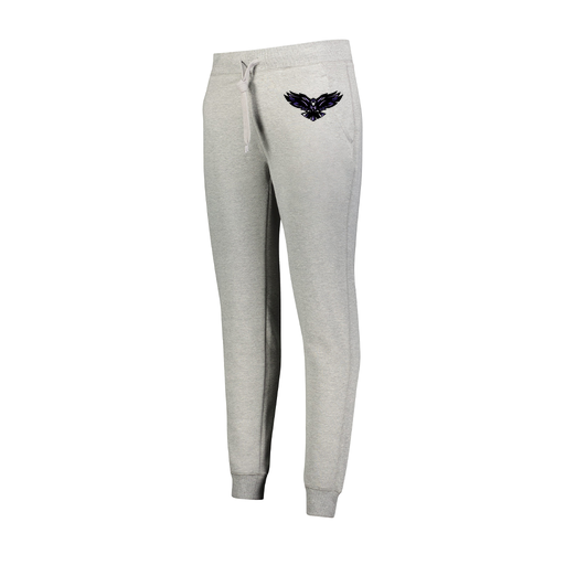 [229748.017.XS-LOGO2] Ladies 60/40 Fleece Jogger (Female Adult XS, Silver, Logo 2)
