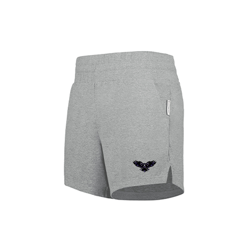 [223704.013.XS-LOGO2] LADIES VENTURA SOFT KNIT SHORTS (Female Adult XS, Silver, Logo 2)